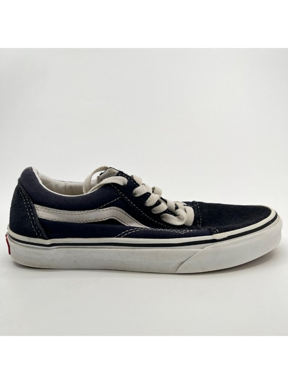 Vans Old Skool Womens Size 7 Navy Blue White Athletic Skateboard Shoes Sneakers
